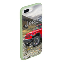 Чехол для iPhone 7Plus/8 Plus матовый Chrysler Jeep Wrangler Rubicon на горной дороге - фото 2