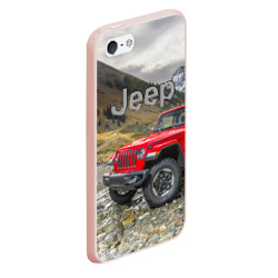 Чехол для iPhone 5/5S матовый Chrysler Jeep Wrangler Rubicon на горной дороге - фото 2