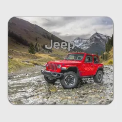 Прямоугольный коврик для мышки Chrysler Jeep Wrangler Rubicon на горной дороге