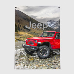 Постер Chrysler Jeep Wrangler Rubicon на горной дороге