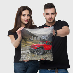 Подушка 3D Chrysler Jeep Wrangler Rubicon на горной дороге - фото 2