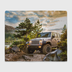 Плед 3D Chrysler Jeep Wrangler Rubicon на природе