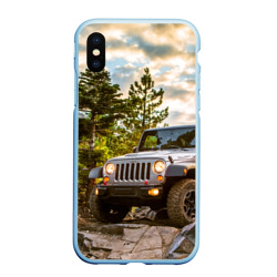 Чехол для iPhone XS Max матовый Chrysler Jeep Wrangler Rubicon на природе