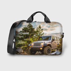 Сумка для ноутбука 3D Chrysler Jeep Wrangler Rubicon на природе