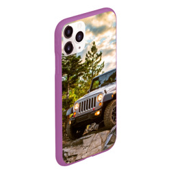 Чехол для iPhone 11 Pro Max матовый Chrysler Jeep Wrangler Rubicon на природе - фото 2