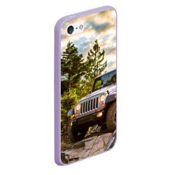 Чехол для iPhone 5/5S матовый Chrysler Jeep Wrangler Rubicon на природе - фото 2