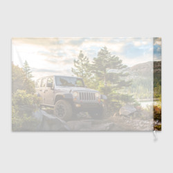 Флаг 3D Chrysler Jeep Wrangler Rubicon на природе - фото 2