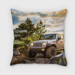 Подушка 3D Chrysler Jeep Wrangler Rubicon на природе