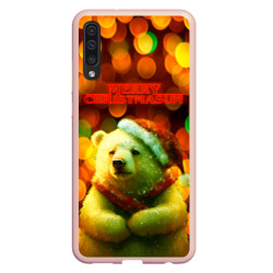 Merry Christmas белый медвежонок  – Чехол для Samsung A50 с принтом купить