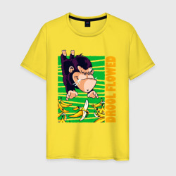 Обезьяна ловит бананы – Мужская футболка хлопок с принтом купить со скидкой в -20%