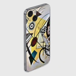 Чехол для iPhone 15 силиконовый с защитой камеры Поперечная линия - Василий Кандинский - фото 2