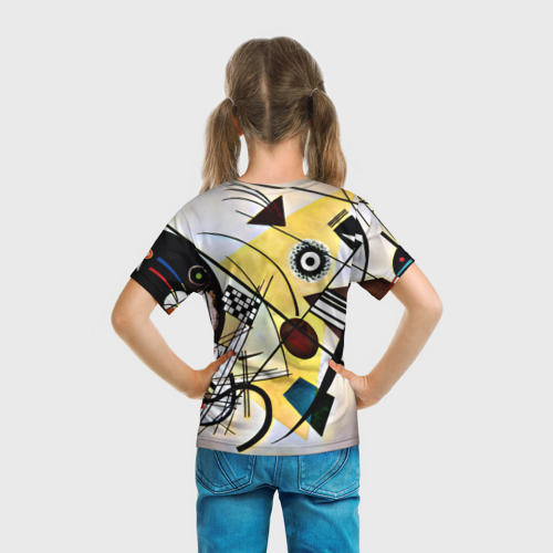 Детская футболка 3D Поперечная линия - Василий Кандинский, цвет 3D печать - фото 6