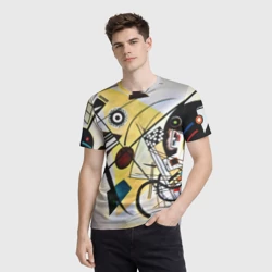 Мужская футболка 3D Поперечная линия - Василий Кандинский - фото 2