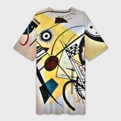 Платье-футболка 3D Поперечная линия - Василий Кандинский