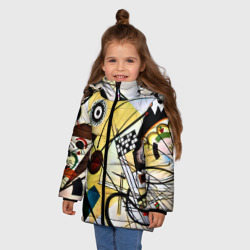 Зимняя куртка для девочек 3D Поперечная линия - Василий Кандинский - фото 2