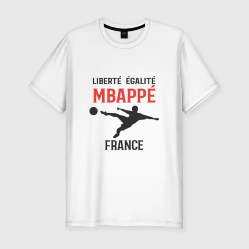 Мужская футболка хлопок Slim Mbappe France