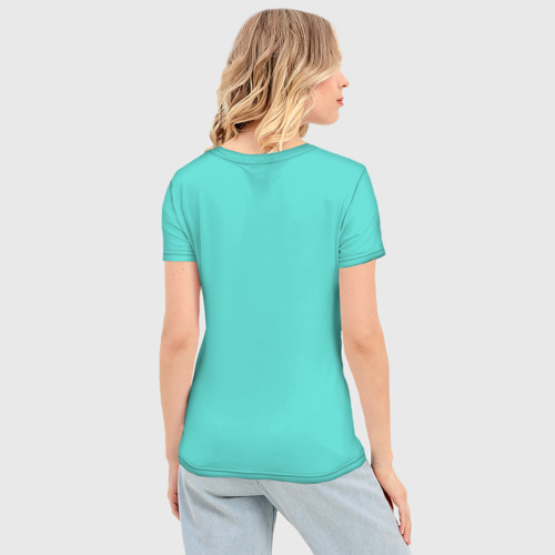 Женская футболка 3D Slim Пляжный теннис - золотая ветвь, цвет 3D печать - фото 4