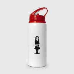 Бутылка для воды с трубочкой Wednesday Adams Art