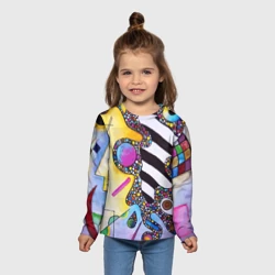 Детский лонгслив 3D Василий Кандинский Абстрактная композиция - фото 2