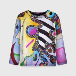 Детский лонгслив 3D Василий Кандинский Абстрактная композиция