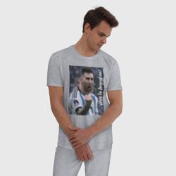 Мужская пижама хлопок Viva la Argentina - Lionel Messi - world champion - фото 2