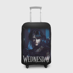 Чехол для чемодана 3D Wednesday на Вороньем балу