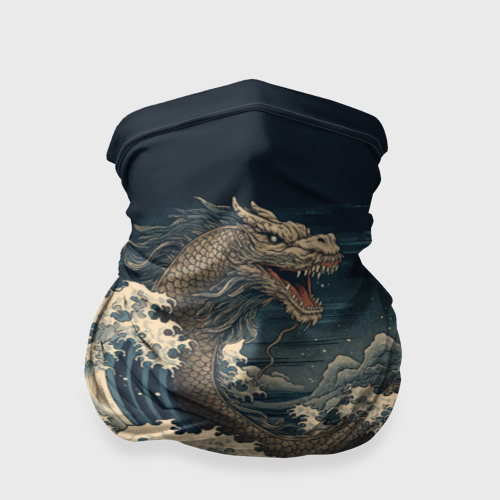 Бандана-труба 3D Морской дракон в японском стиле, цвет 3D печать