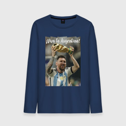 Мужской лонгслив хлопок Lionel Messi - world champion - Argentina