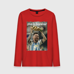 Мужской лонгслив хлопок Lionel Messi - world champion - Argentina