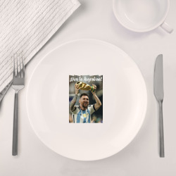Набор: тарелка + кружка Lionel Messi - world champion - Argentina - фото 2