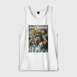 Мужская майка хлопок Lionel Messi - world champion - Argentina