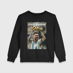 Детский свитшот хлопок Lionel Messi - world champion - Argentina