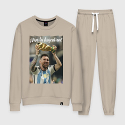 Женский костюм хлопок Lionel Messi - world champion - Argentina