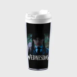 Термокружка-непроливайка Wednesday и вещь
