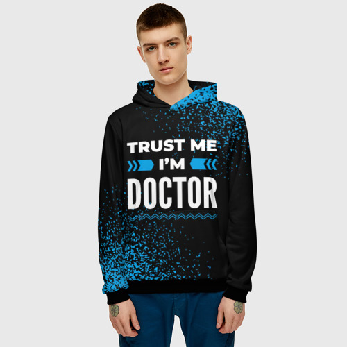 Мужская толстовка 3D с принтом Trust me I'm doctor dark, фото на моделе #1