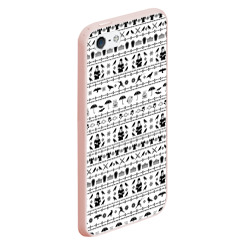 Чехол для iPhone 5/5S матовый Black pattern Wednesday Addams - фото 2