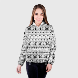 Женская куртка 3D Black pattern Wednesday Addams - фото 2