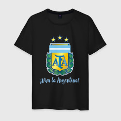 Мужская футболка хлопок Эмблема Федерации футбола Аргентины