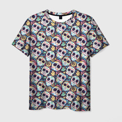 Черепа с рисунками – Мужская футболка 3D с принтом купить со скидкой в -31%