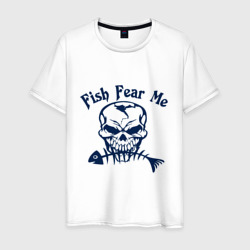 Рыба меня боится – Мужская футболка хлопок с принтом купить со скидкой в -20%