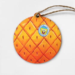 Деревянная игрушка круг Спанч боб