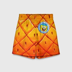 Детские спортивные шорты 3D Спанч боб