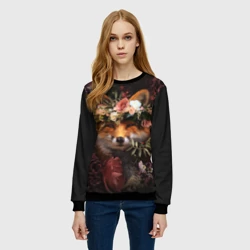 Женский свитшот 3D В цветах лиса - фото 2