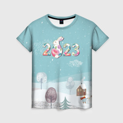 Год кролика 2023 – Женская футболка 3D с принтом купить со скидкой в -26%