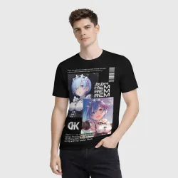 Мужская футболка 3D Re: Zero жизнь с нуля в другом мире - фото 2
