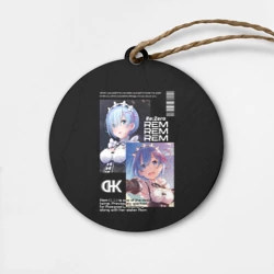 Деревянная игрушка круг Re: Zero жизнь с нуля в другом мире