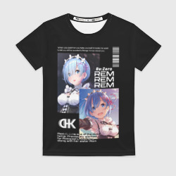 Женская футболка 3D Re: Zero жизнь с нуля в другом мире