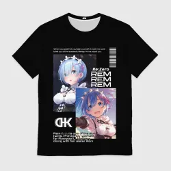 Мужская футболка 3D Re: Zero жизнь с нуля в другом мире