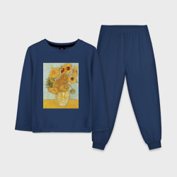Детская пижама с лонгсливом хлопок Подсолнухи Ван Гога
