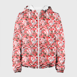 Женская куртка 3D Маски лисиц кицунэ и цветущая камелия